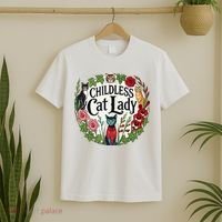 Childless Cat Ladies Against Fascism T-Shirt thumb 2