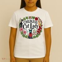 Childless Cat Ladies Against Fascism T-Shirt thumb 4