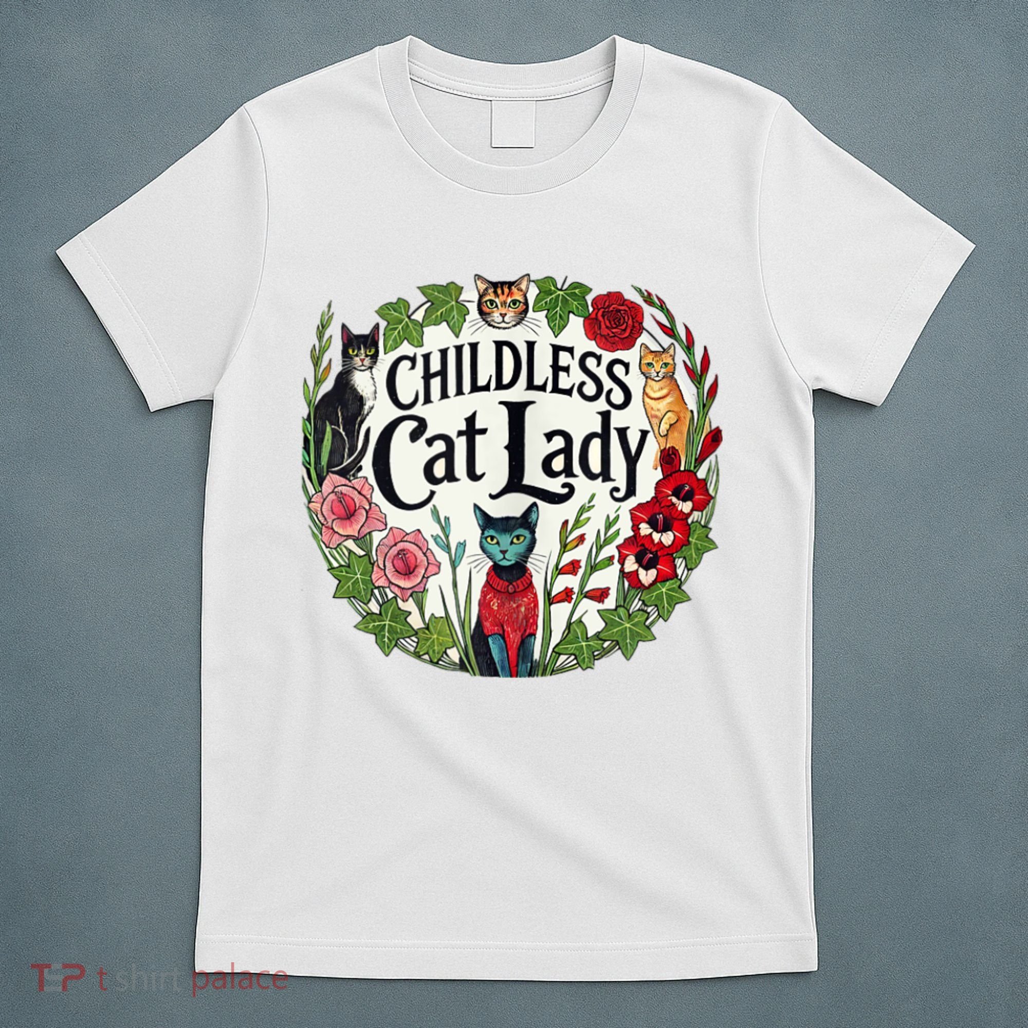 Childless Cat Ladies Against Fascism T-Shirt