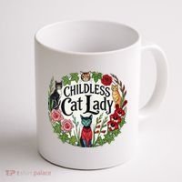 Childless Cat Ladies Against Fascism Coffee Mug thumb 1