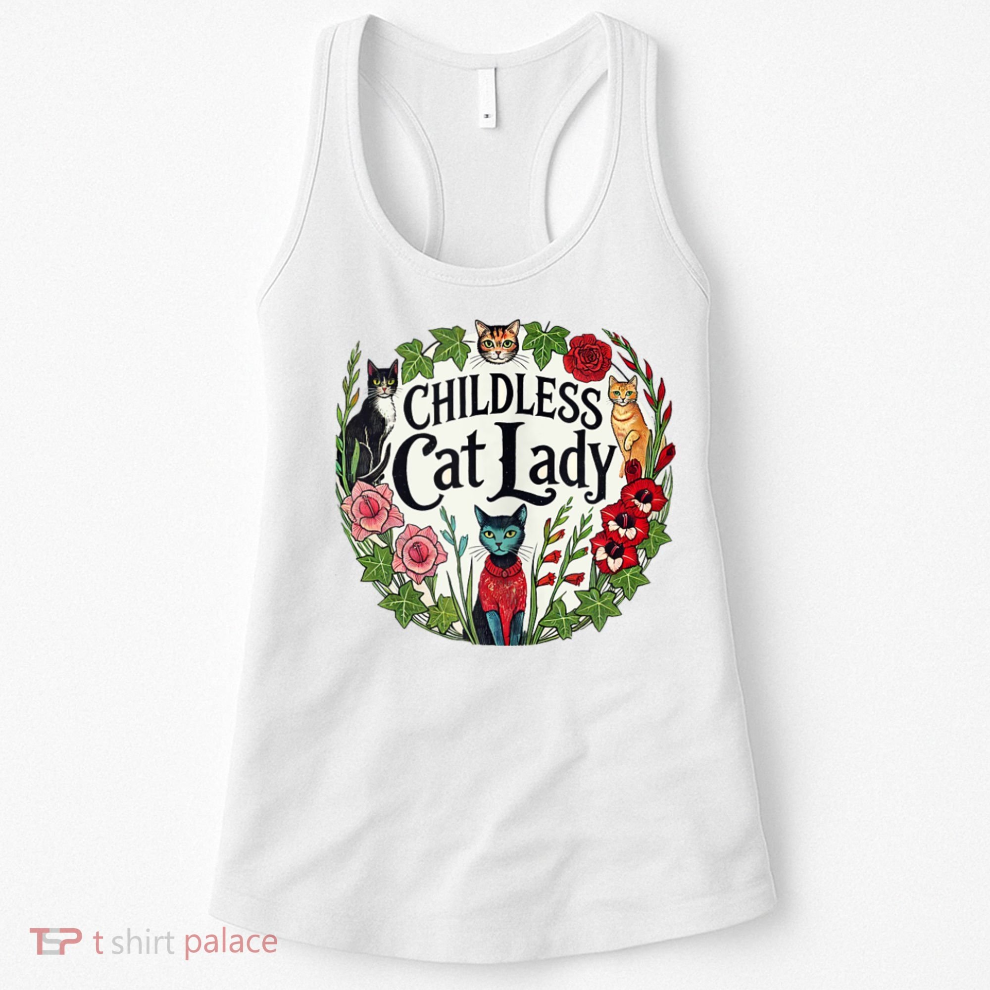 Childless Cat Ladies Against Fascism Women's Tank Top