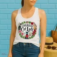 Childless Cat Ladies Against Fascism Women's Tank Top thumb 2