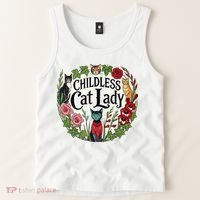 Childless Cat Ladies Against Fascism Tank Top thumb 2