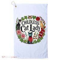 Childless Cat Ladies Against Fascism Golf Towel thumb 0
