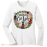 Childless Cat Ladies Against Fascism Women's Long Sleeve Shirt thumb 0