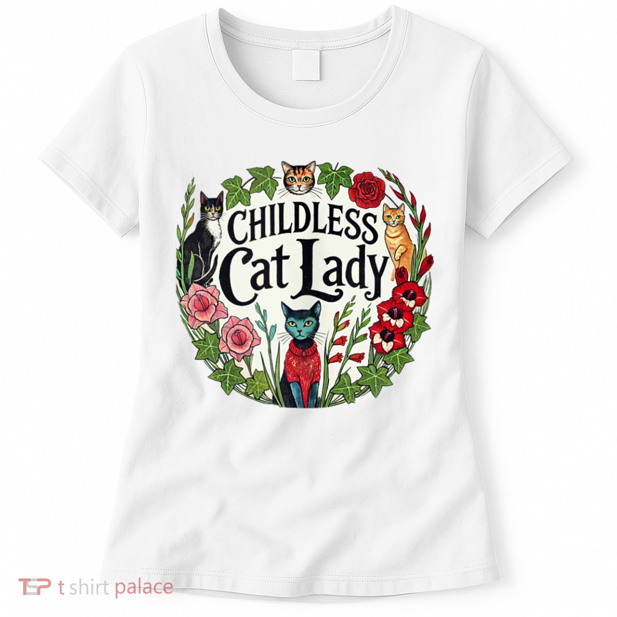 Childless Cat Ladies Against Fascism Women's T-Shirt