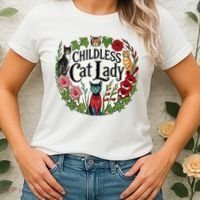 Childless Cat Ladies Against Fascism Women's T-Shirt thumb 2