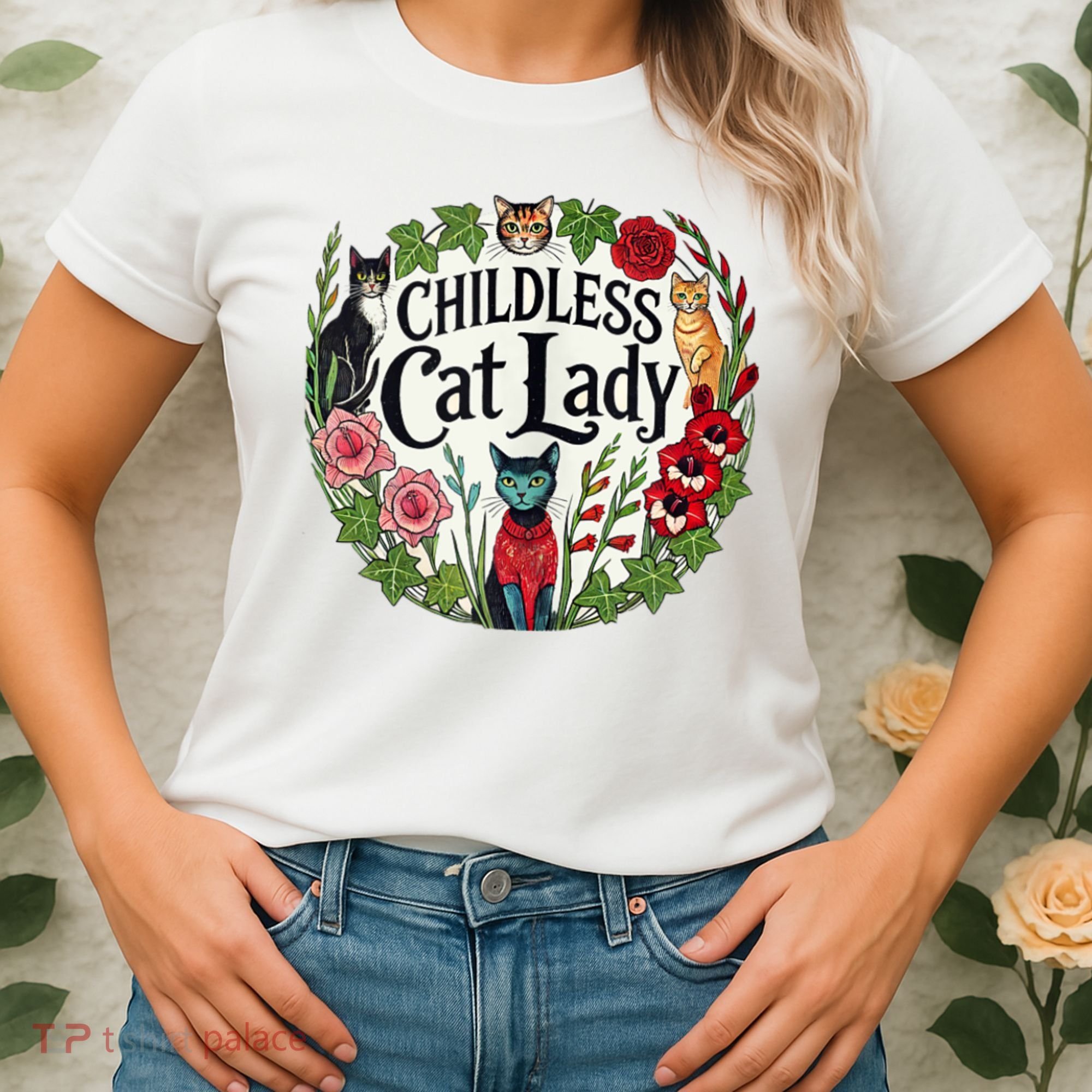 Childless Cat Ladies Against Fascism Women's T-Shirt