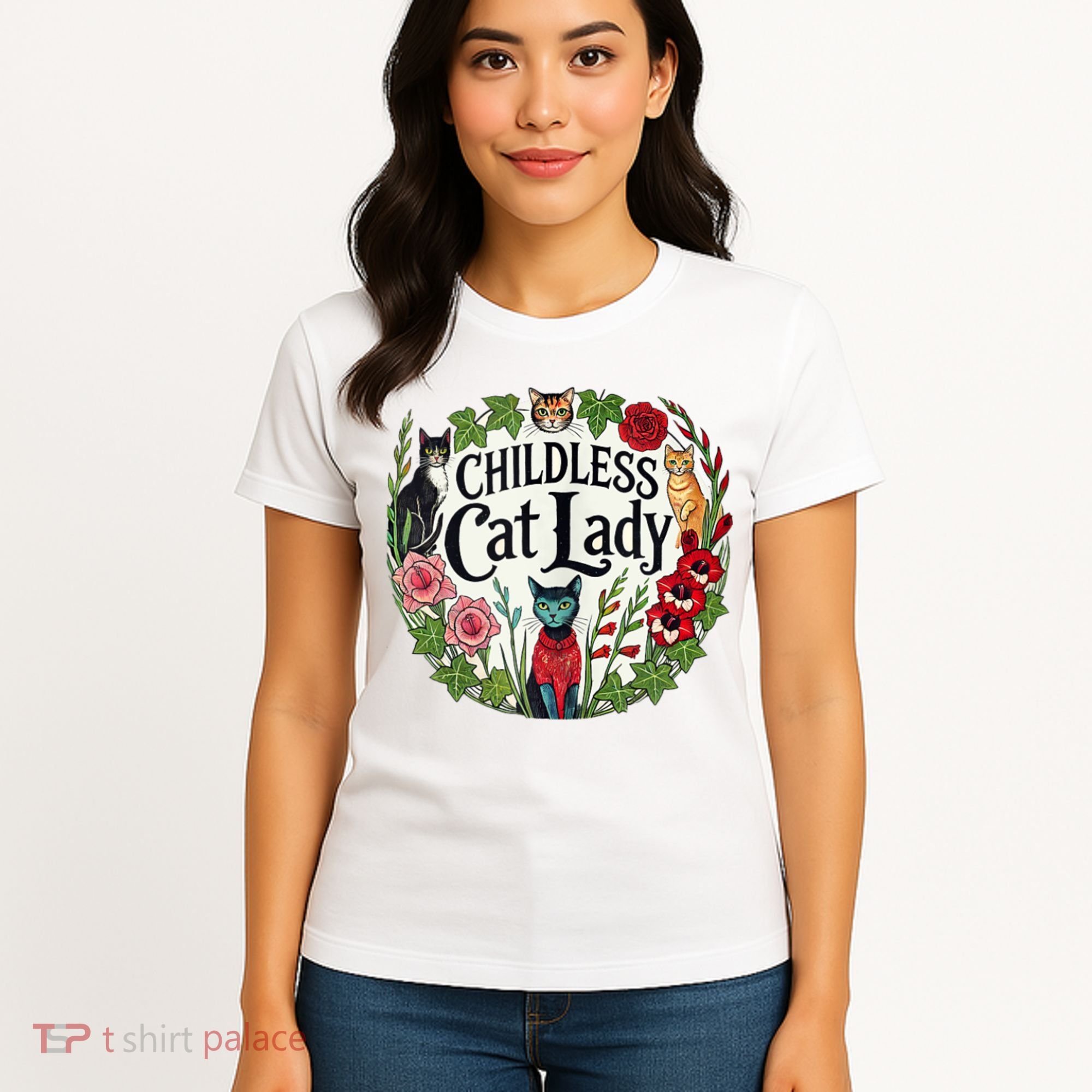 Childless Cat Ladies Against Fascism Women's T-Shirt