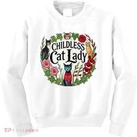 Childless Cat Ladies Against Fascism Kids Sweatshirt thumb 0