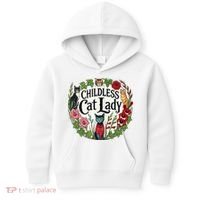 Childless Cat Ladies Against Fascism Kids Hoodie thumb 0