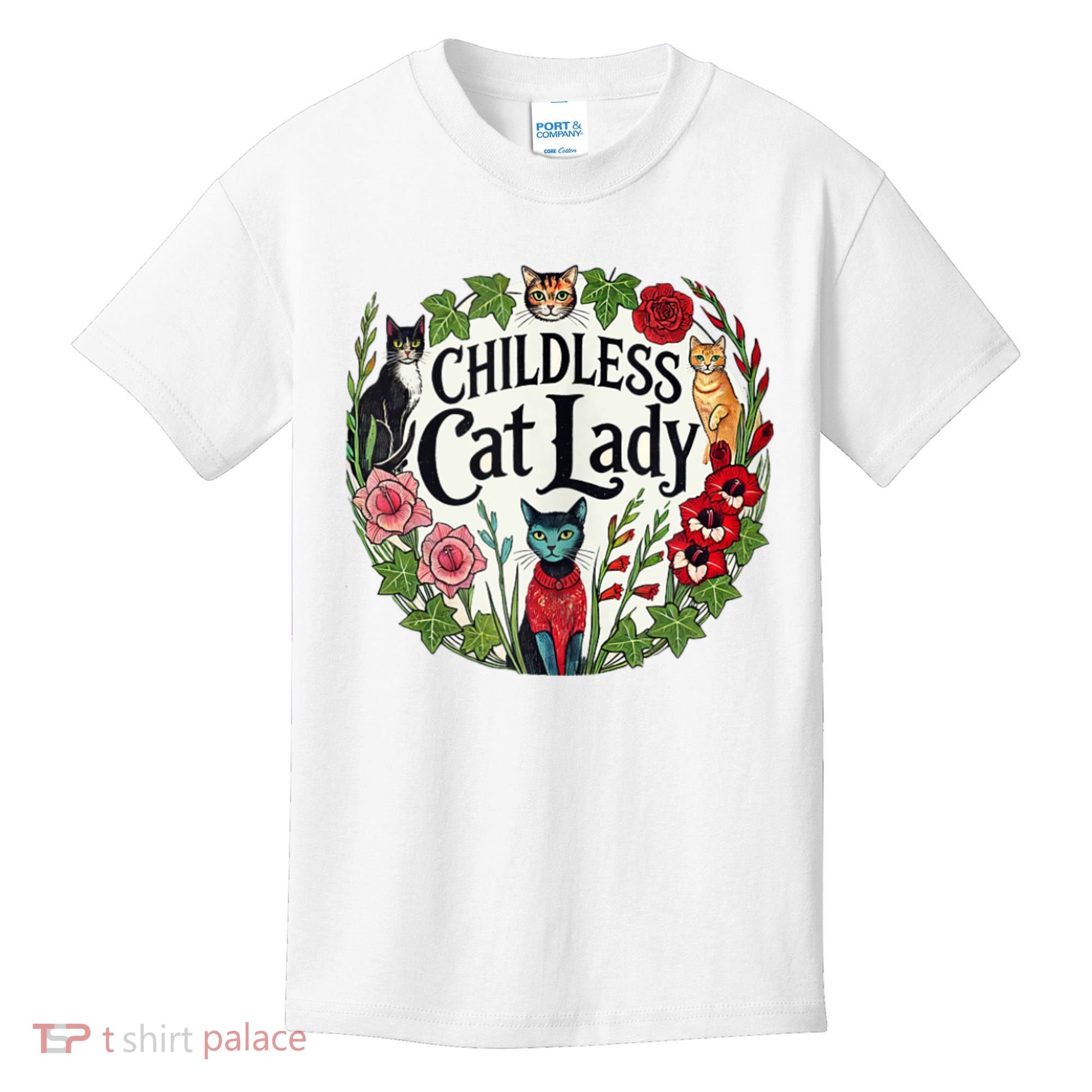 Childless Cat Ladies Against Fascism Kids T-Shirt