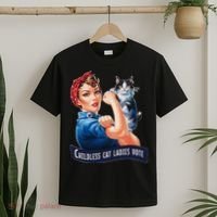 Childless Cat Ladies Vote Rosie The Riveter Gift T-Shirt thumb 2
