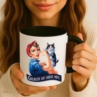 Childless Cat Ladies Vote Rosie The Riveter Gift Coffee Mug thumb 3