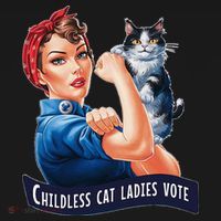 Childless Cat Ladies Vote Rosie The Riveter Gift Baby Bodysuit thumb 2