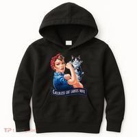 Childless Cat Ladies Vote Rosie The Riveter Gift Kids Hoodie thumb 0