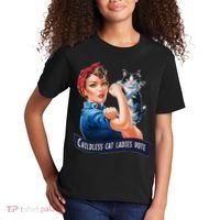 Childless Cat Ladies Vote Rosie The Riveter Gift Kids T-Shirt thumb 2