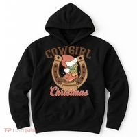 Cowgirl Christmas Lights Boots Funny Xmas Lights Gift Hoodie thumb 0