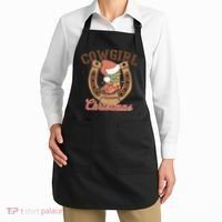 Cowgirl Christmas Lights Boots Funny Xmas Lights Gift Apron thumb 2