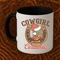 Cowgirl Christmas Lights Boots Funny Xmas Lights Gift Coffee Mug thumb 2