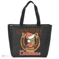 Cowgirl Christmas Lights Boots Funny Xmas Lights Gift Tote Bag thumb 0