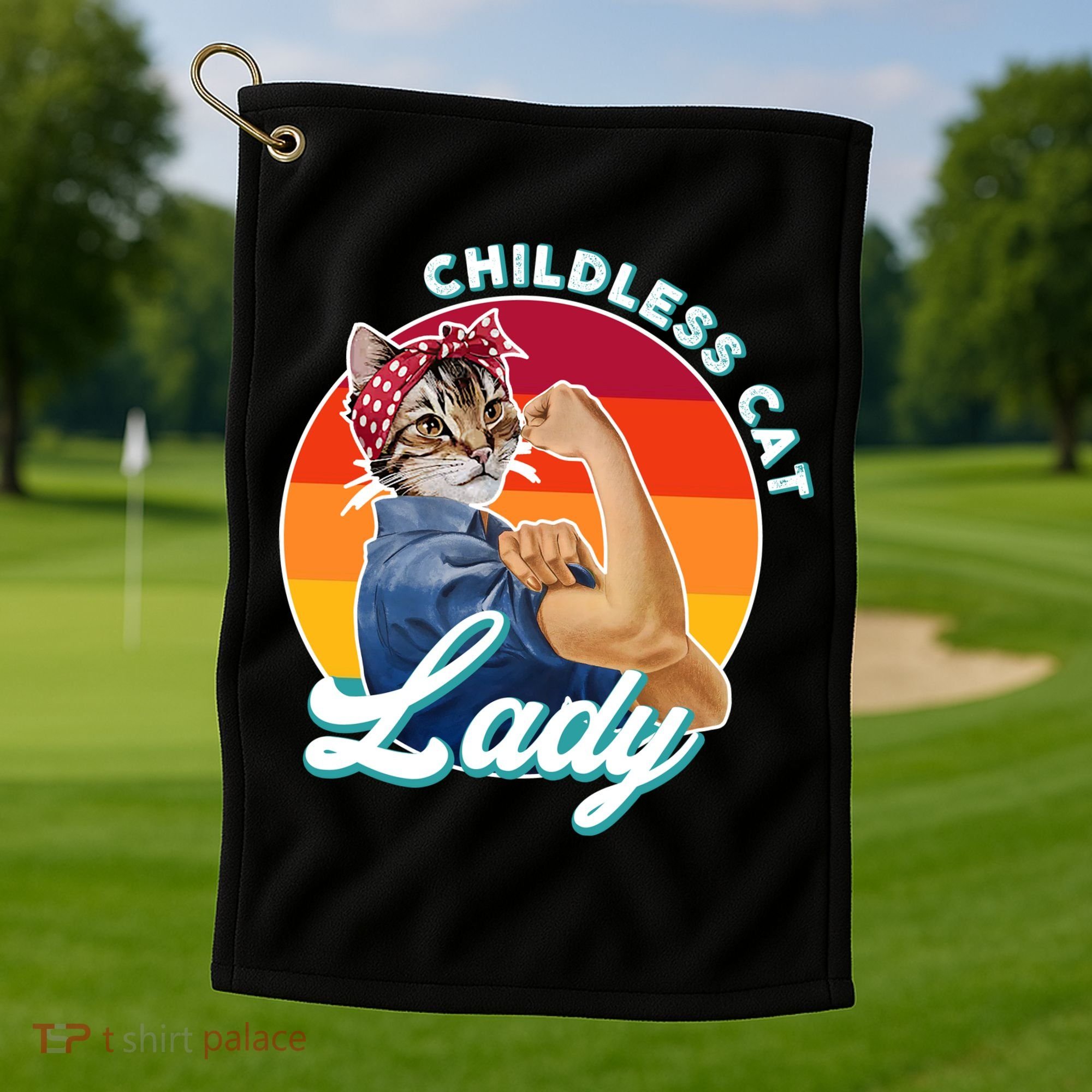 Childless Cat Lady Golf Towel