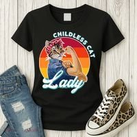 Childless Cat Lady Women's T-Shirt thumb 3