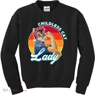 Childless Cat Lady Kids Sweatshirt