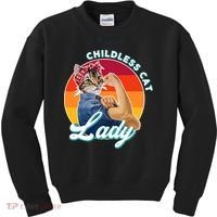 Childless Cat Lady Kids Sweatshirt thumb 0