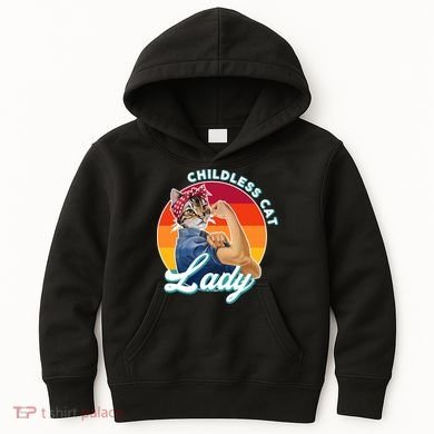 Childless Cat Lady Kids Hoodie