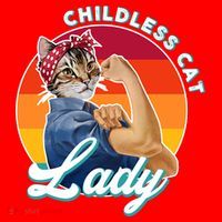 Childless Cat Lady Santa Hat thumb 1