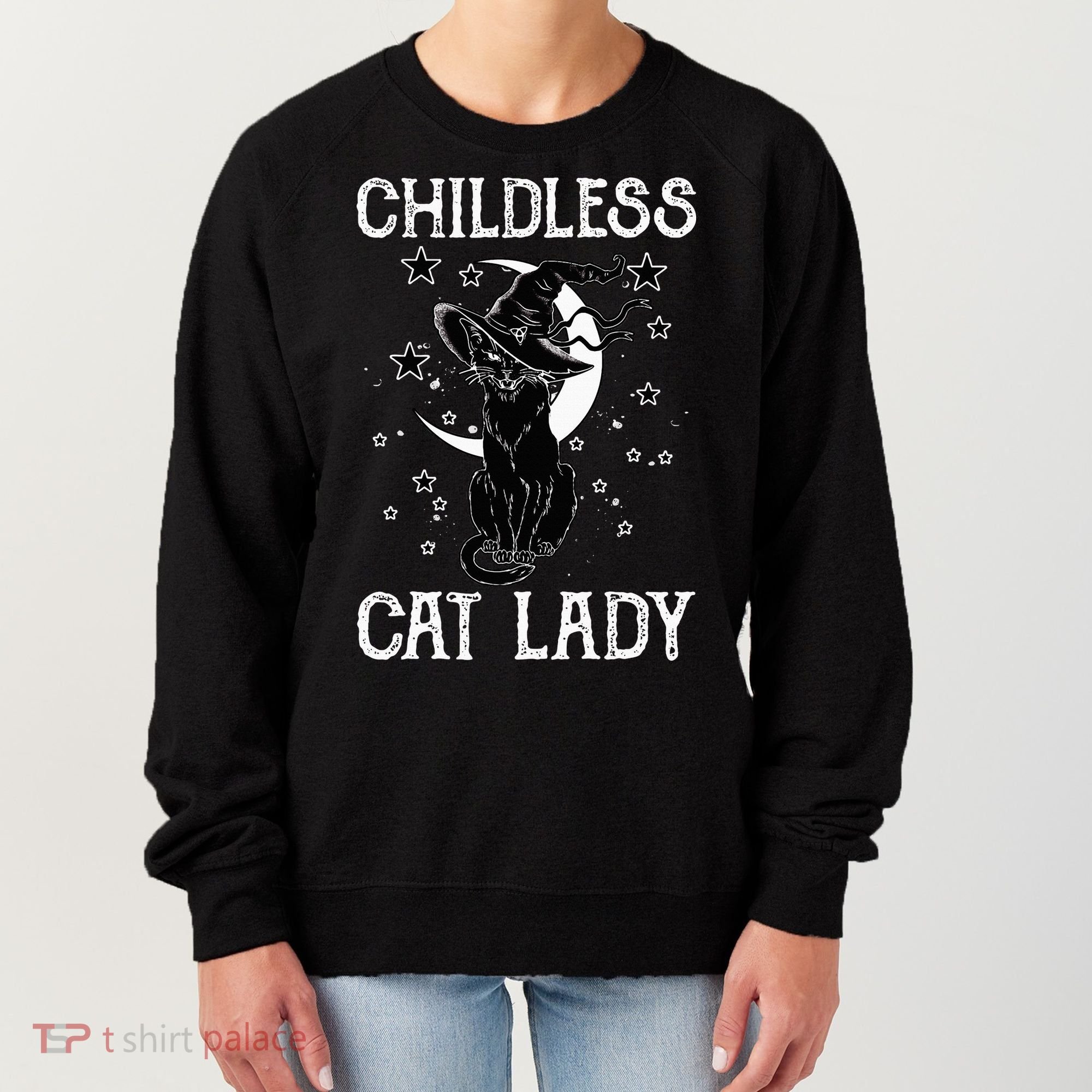Childless Cat Lady Halloween Cat Women's Sweatshirt