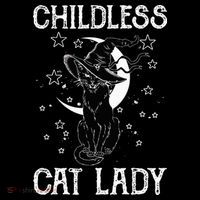 Childless Cat Lady Halloween Cat Women's Hoodie thumb 2