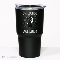 Childless Cat Lady Halloween Cat Tumbler thumb 0