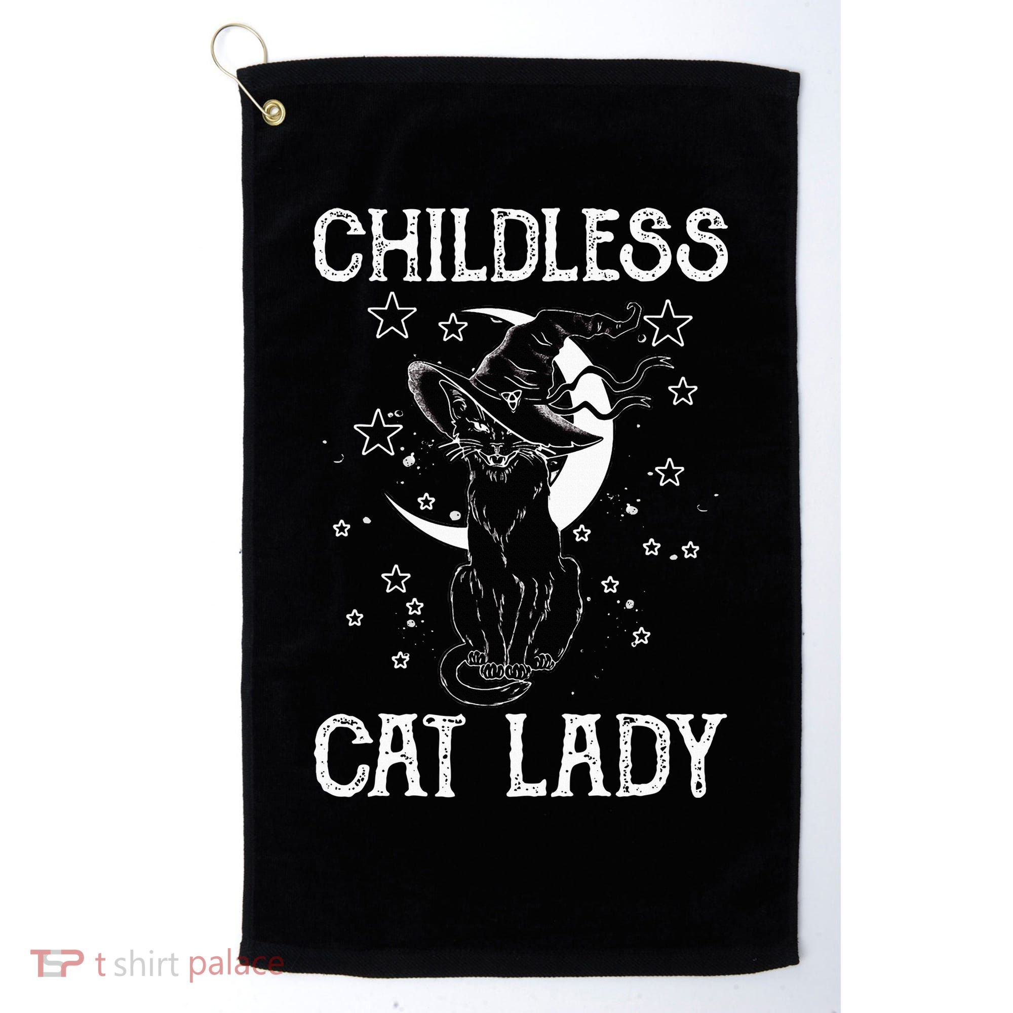 Childless Cat Lady Halloween Cat Golf Towel