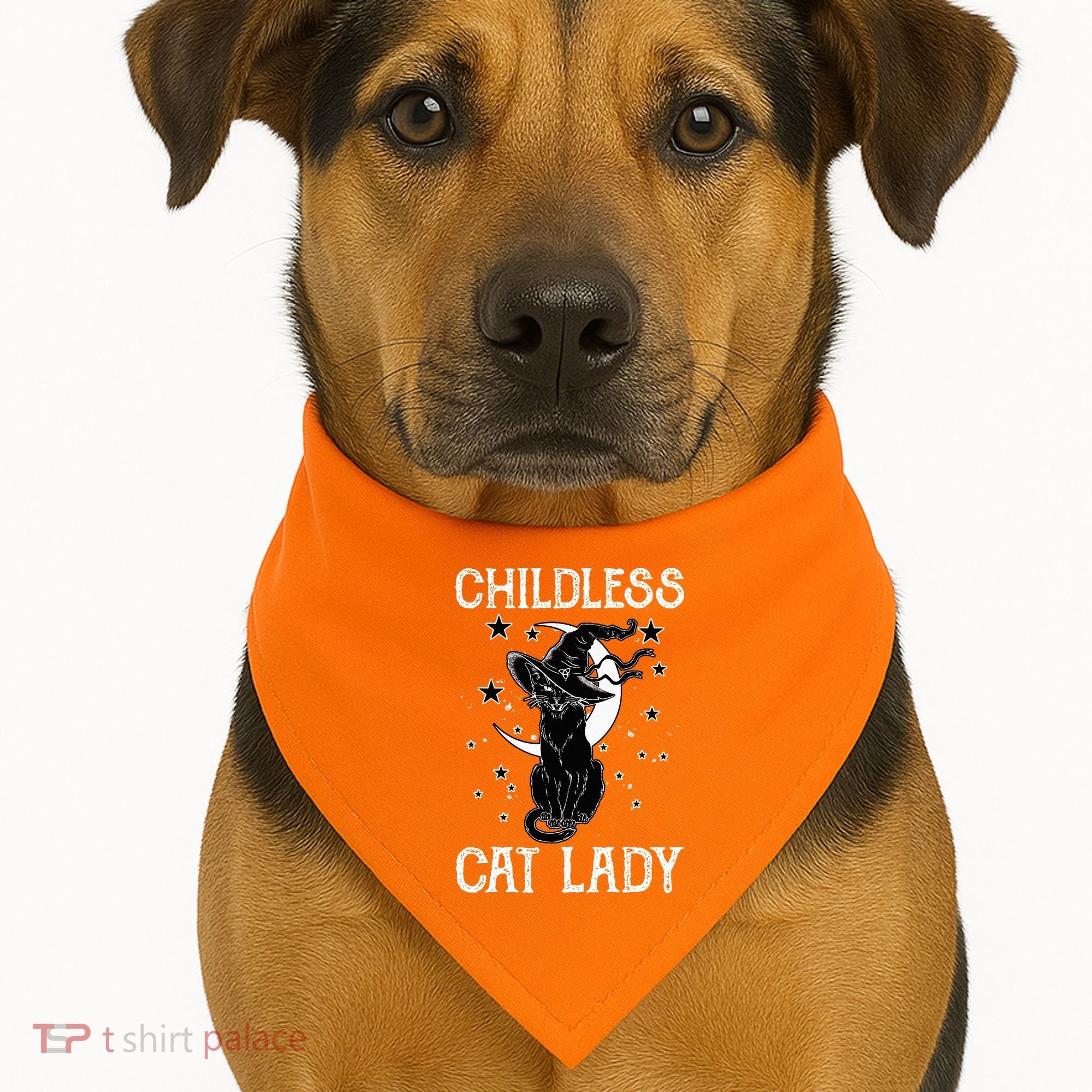Childless Cat Lady Halloween Cat USA-Made Doggie Bandana