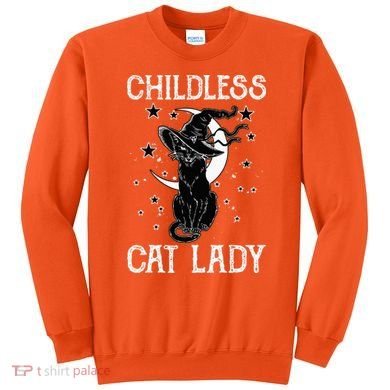 Childless Cat Lady Halloween Cat Sweatshirt