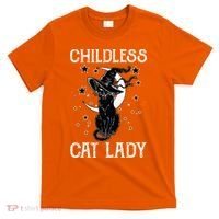 Childless Cat Lady Halloween Cat T-Shirt thumb 0