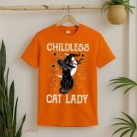 Childless Cat Lady Halloween Cat T-Shirt thumb 2