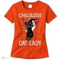 Childless Cat Lady Halloween Cat Women's T-Shirt thumb 0
