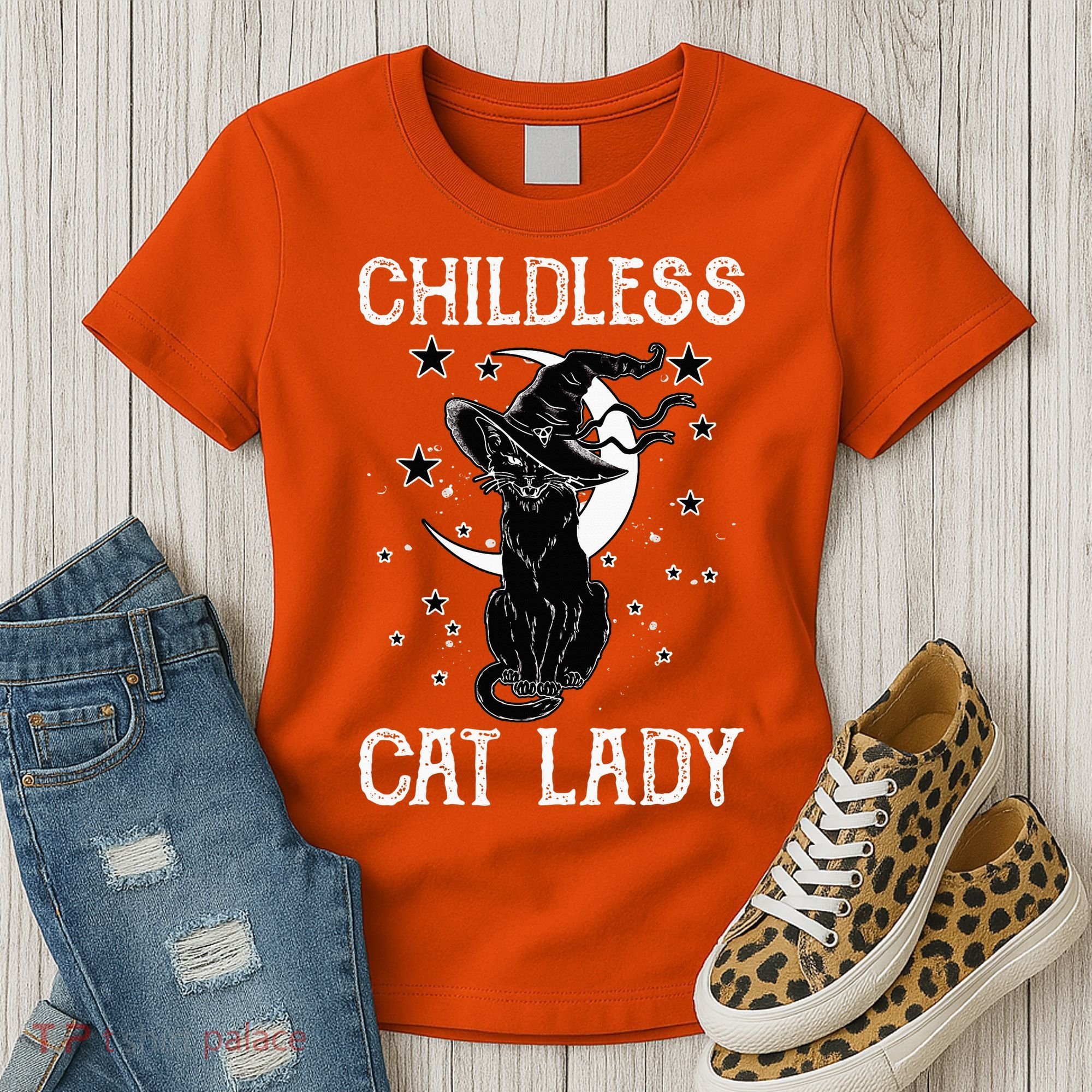 Childless Cat Lady Halloween Cat Women's T-Shirt