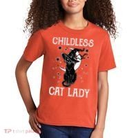 Childless Cat Lady Halloween Cat Kids T-Shirt thumb 2