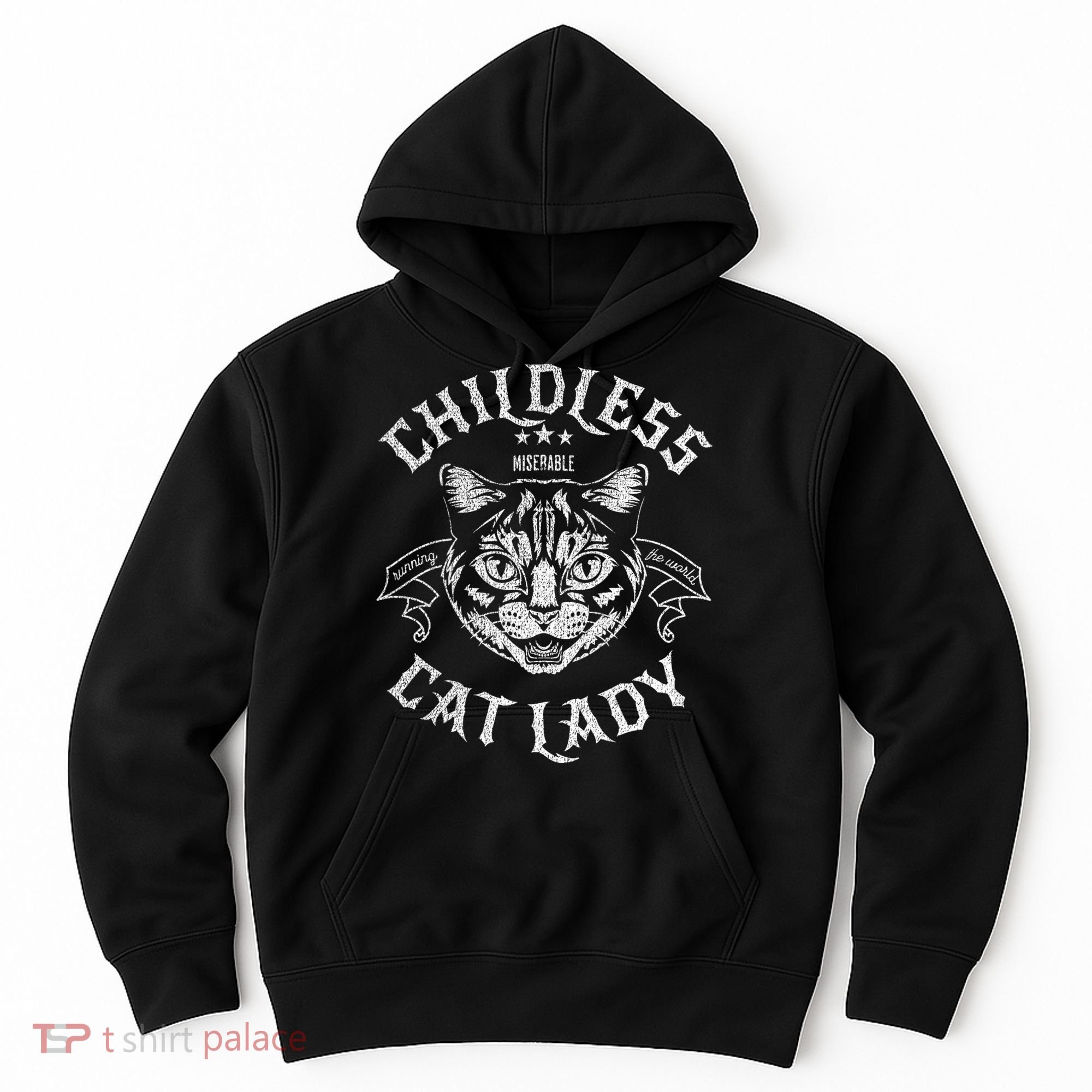 Childless Cat Lady Feminist Voting Ladies Is Voting Kamala Hoodie