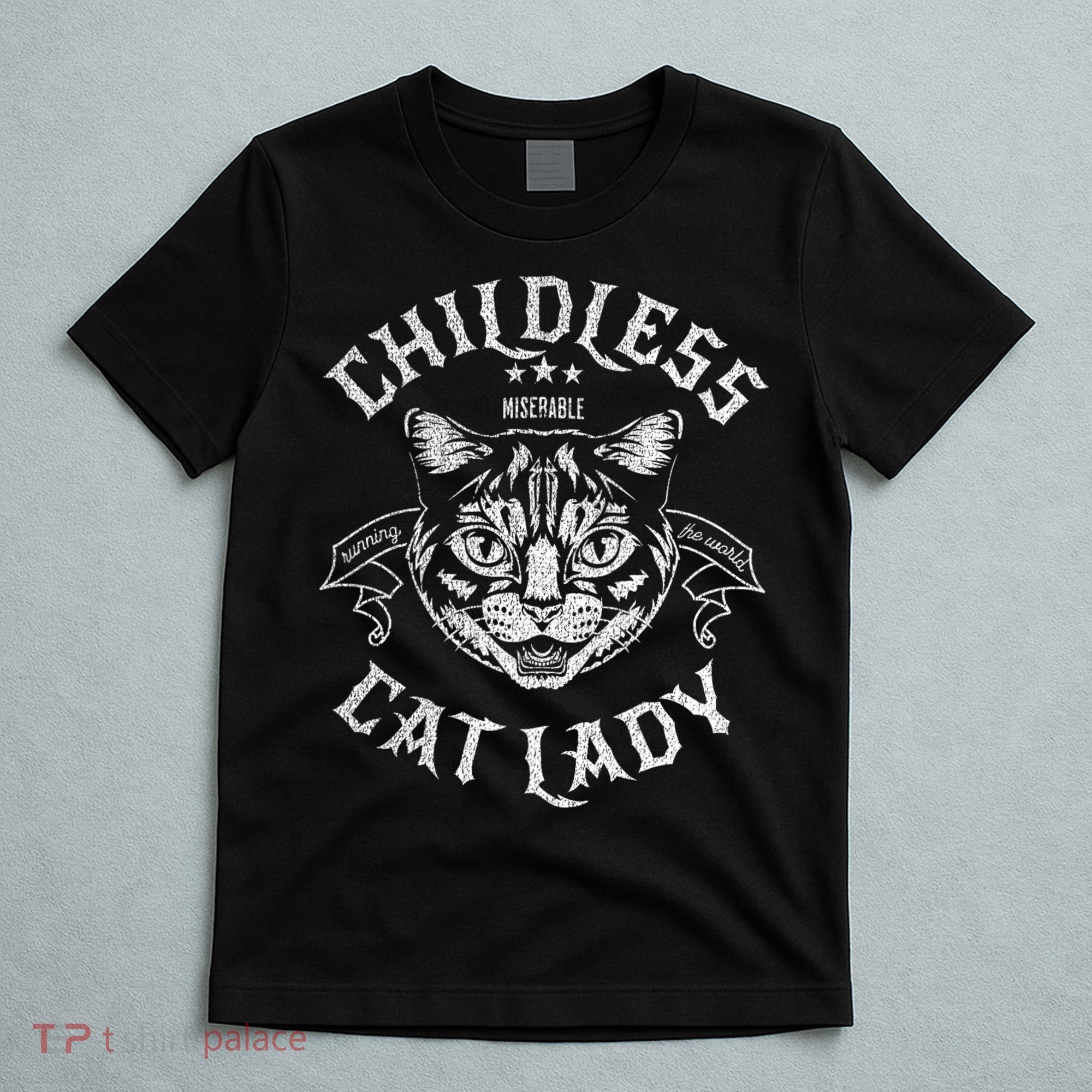 Childless Cat Lady Feminist Voting Ladies Is Voting Kamala T-Shirt