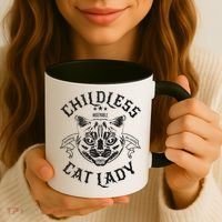 Childless Cat Lady Feminist Voting Ladies Is Voting Kamala Coffee Mug thumb 3