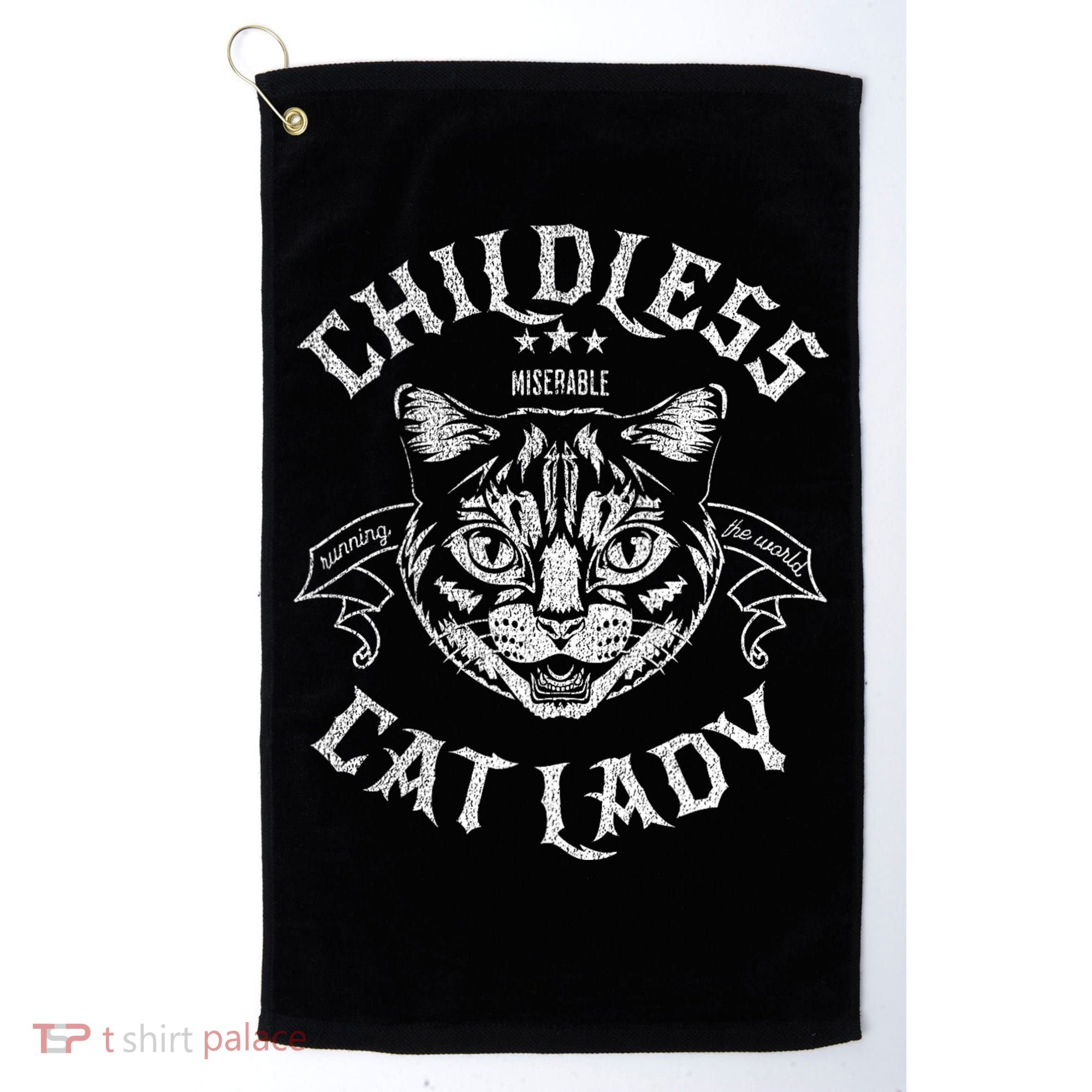 Childless Cat Lady Feminist Voting Ladies Is Voting Kamala Golf Towel