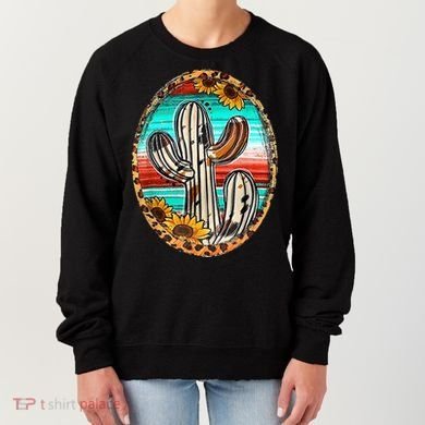 Cowhide Cactus Leopard Cow Women's Sweatshirt
