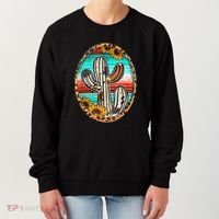 Cowhide Cactus Leopard Cow Women's Sweatshirt thumb 0