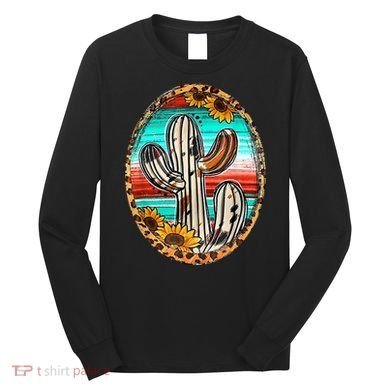 Cowhide Cactus Leopard Cow Long Sleeve Shirt