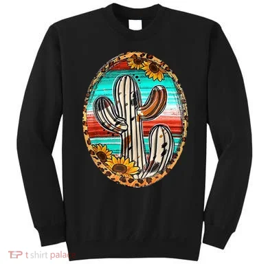 Cowhide Cactus Leopard Cow Sweatshirt
